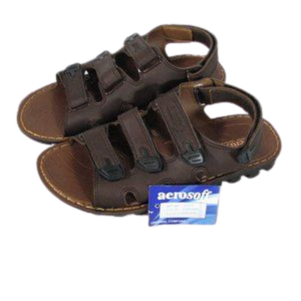 Aerosoft Comfort Sandals Soft Brown 44 Men's Size 11